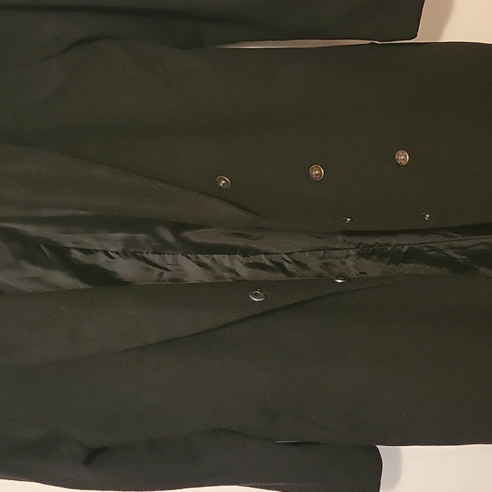 Forever 21 Black Longline Button Up Wool Jacket Coat S Small - Picture 4 of 6